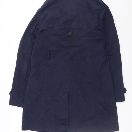 Zara Girls Blue Cotton Double-Breasted Trench Coat 13-14 Years