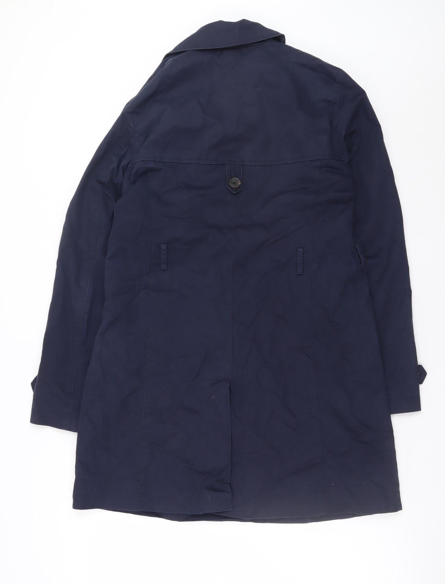 Zara Girls Blue Cotton Double-Breasted Trench Coat 13-14 Years