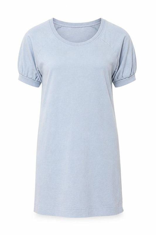 Front view of Jane and Delancey Women Blue M Short Sleeve T-Shirt Dress