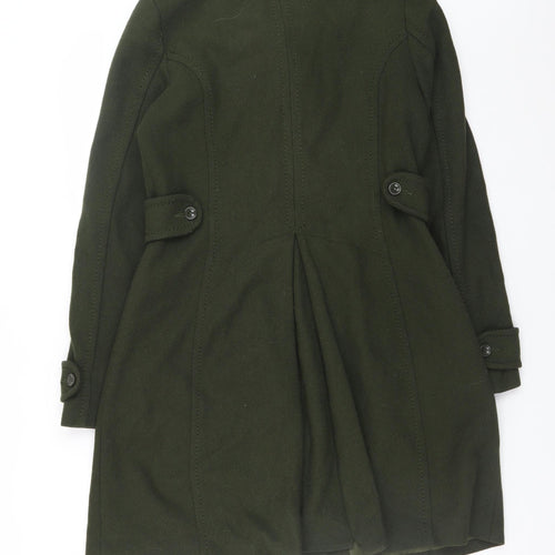 H&M Divided Women's Green Wool Blend Pea Coat Size 12