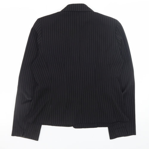 FRAME-WORK Women's Black Pinstripe Blazer Jacket UK 14