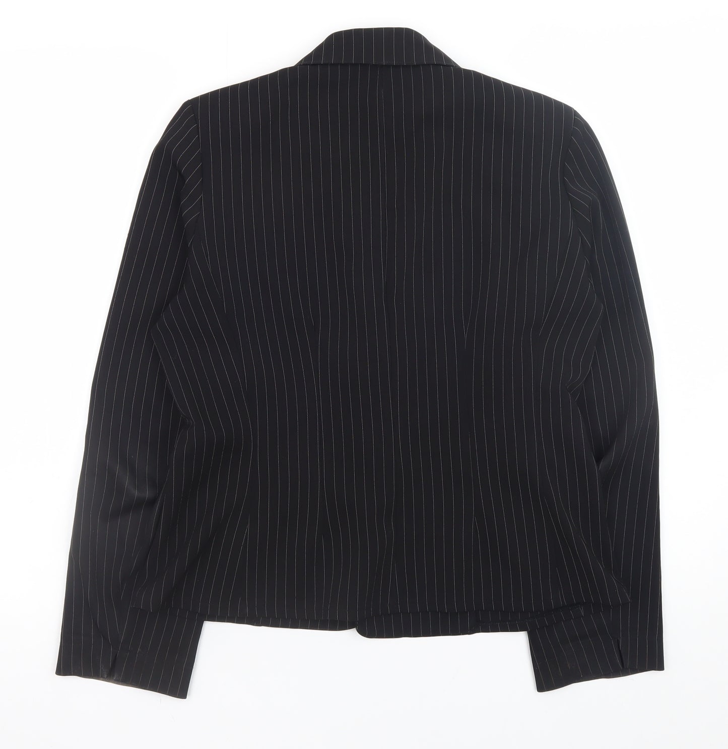 FRAME-WORK Women's Black Pinstripe Blazer Jacket UK 14