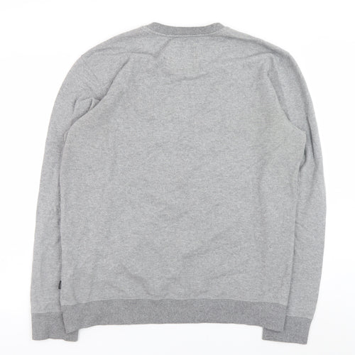 Vans Men's Grey Crew Neck Logo Pullover Sweatshirt Size Large