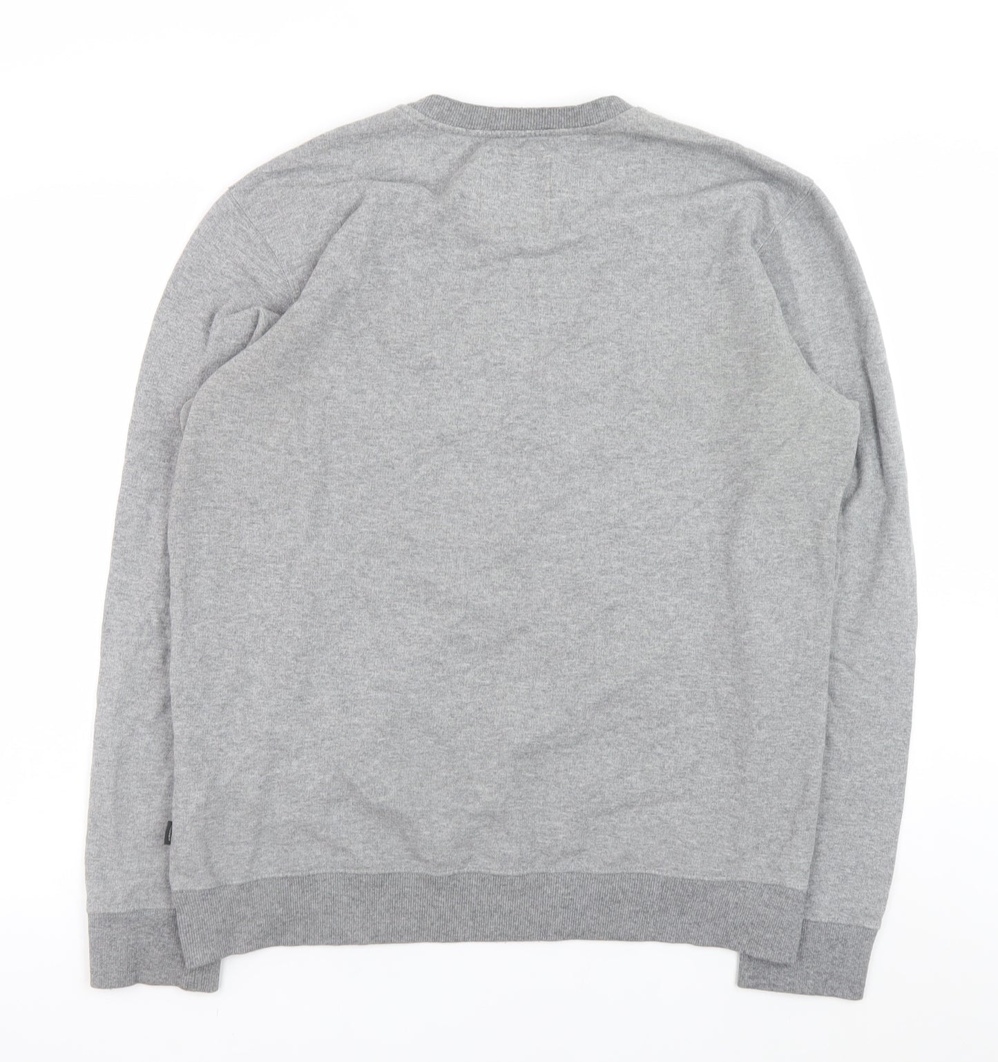 Vans Men's Grey Crew Neck Logo Pullover Sweatshirt Size Large