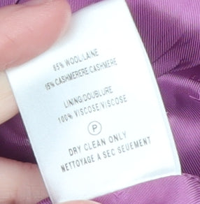 Alexon Women's Pink Wool Cashmere Blazer Jacket Size 14