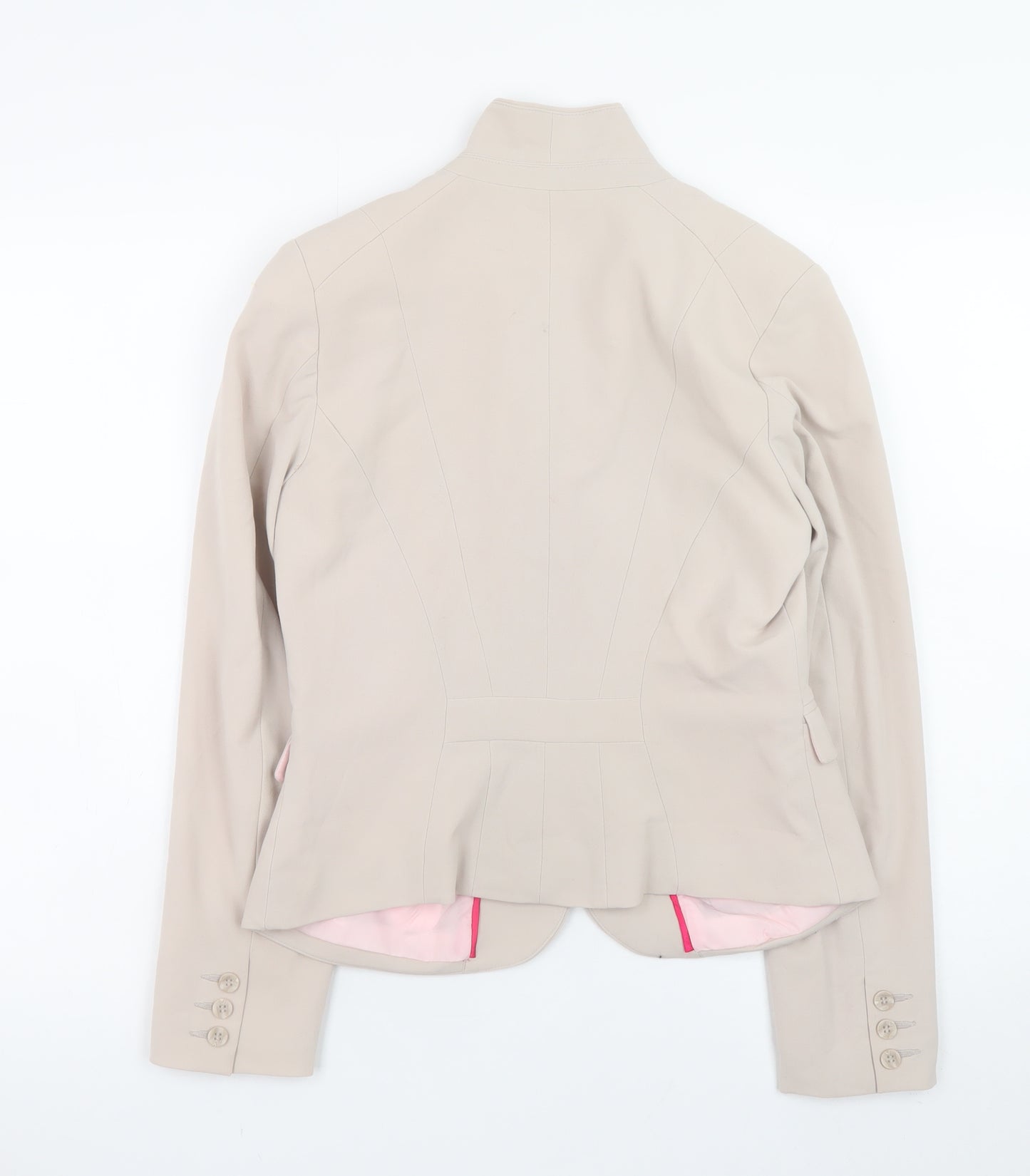 H&M Women’s Beige Blazer Size 10 Classic Fitted Work Jacket