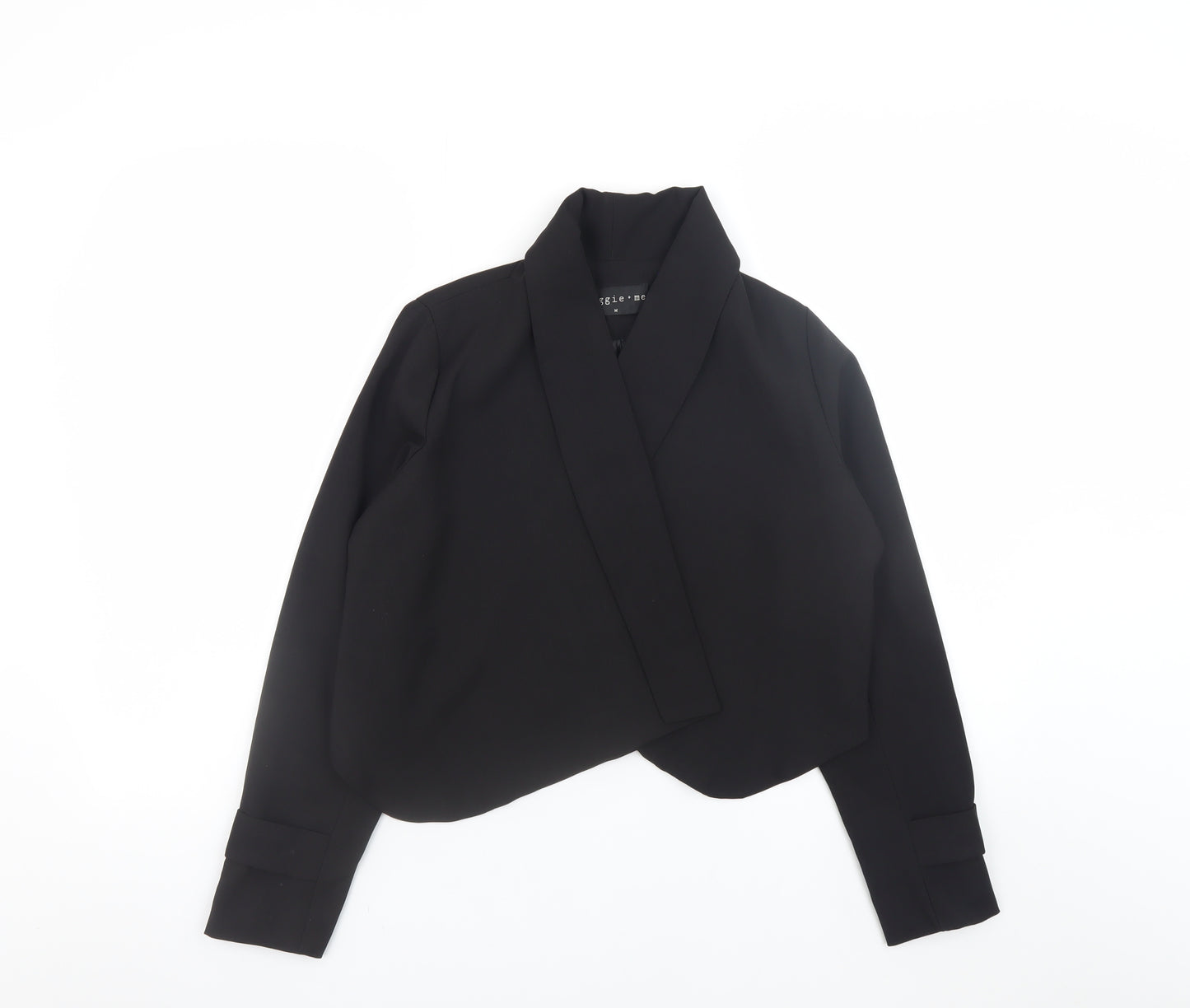 Maggie + Me Women's Black Cropped Blazer Jacket Size M