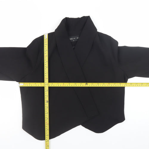 Maggie + Me Women's Black Cropped Blazer Jacket Size M