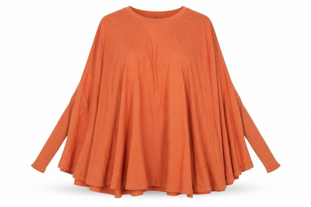 Front view of COS Women Brown Cotton Relaxed Tunic Blouse, size 12