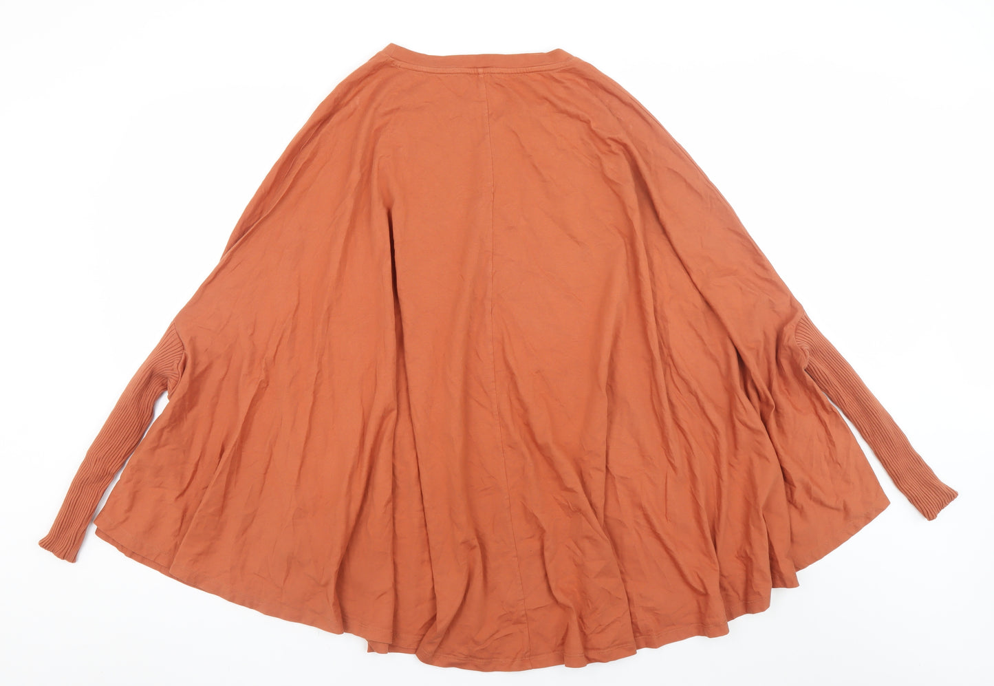 COS Women Brown Cotton Relaxed Tunic Blouse Size 12