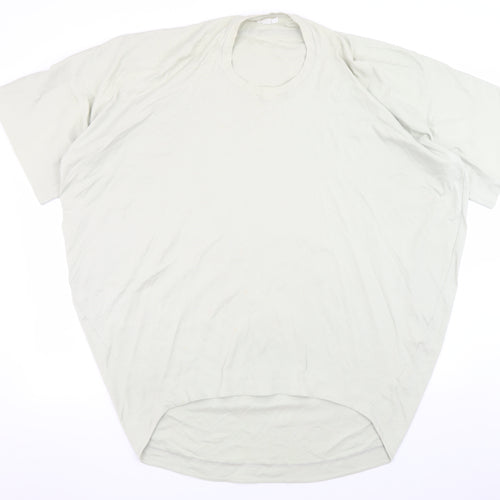 COS Men's Beige Cotton Relaxed Fit Crew Neck T-Shirt Size L