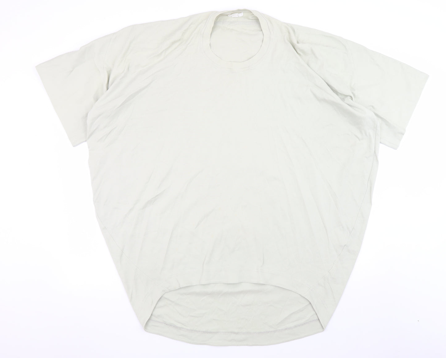 COS Men's Beige Cotton Relaxed Fit Crew Neck T-Shirt Size L