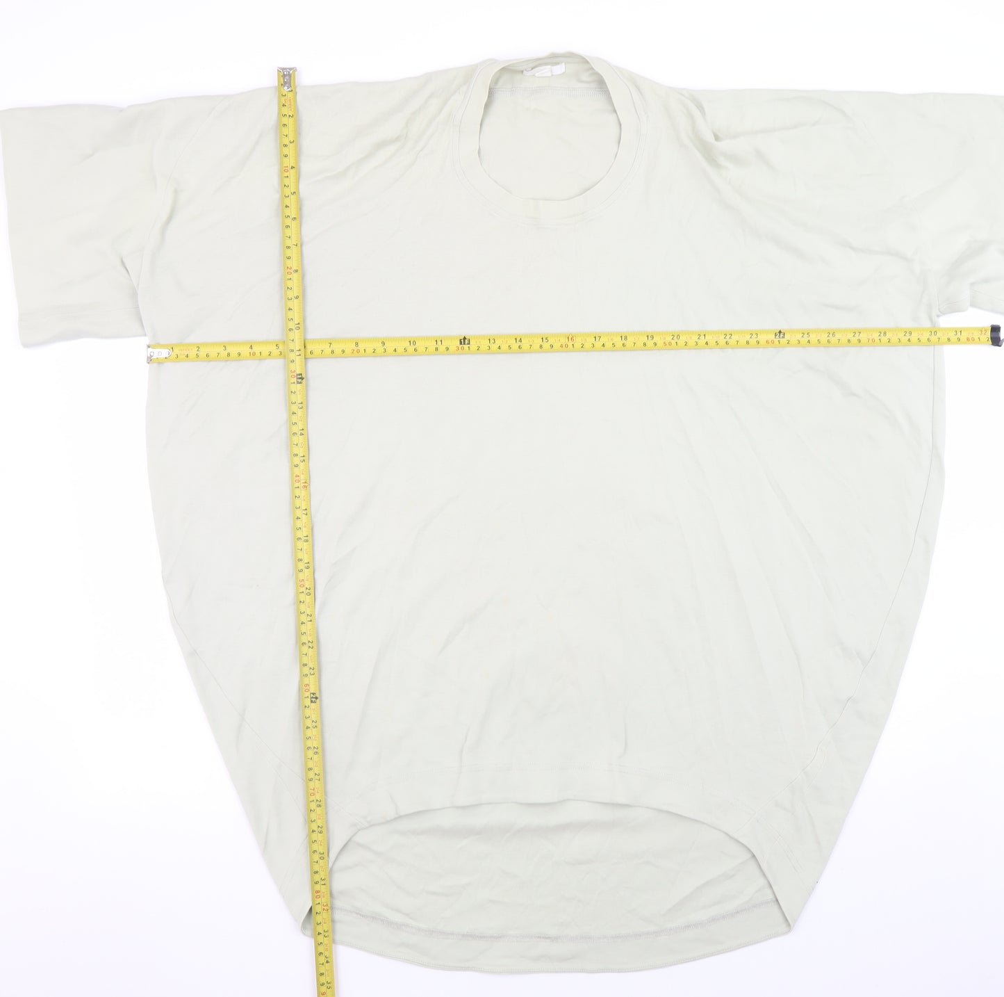 COS Men's Beige Cotton Relaxed Fit Crew Neck T-Shirt Size L