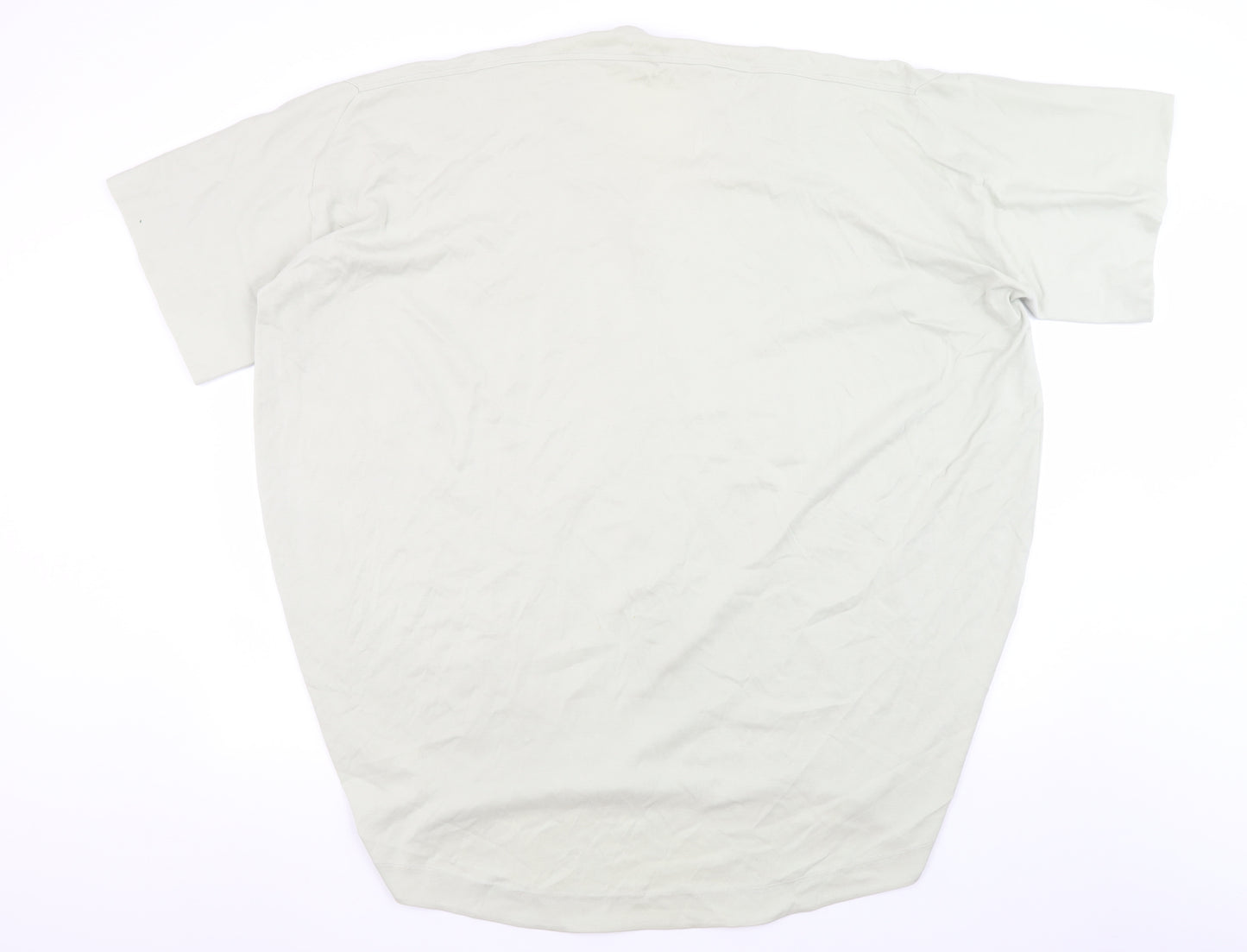 COS Men's Beige Cotton Relaxed Fit Crew Neck T-Shirt Size L