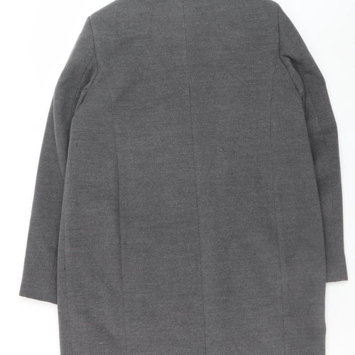 Debenhams The Collection Women's Grey Long Coat Size 12 Lined Classic Style
