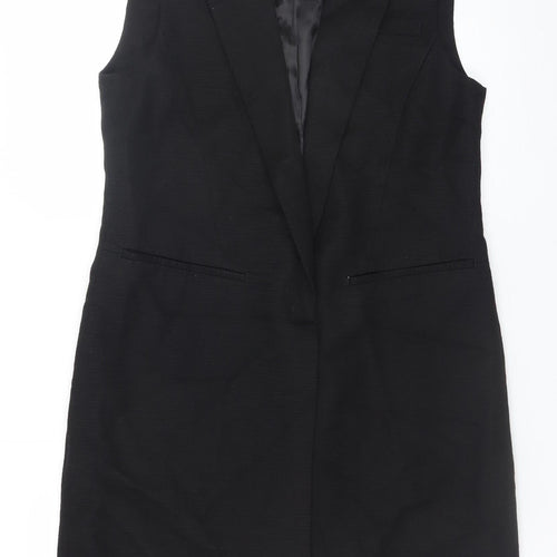 Marks and Spencer Women Black Size 12 Sleeveless Shift Dress