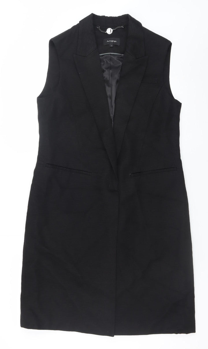 Marks and Spencer Women Black Size 12 Sleeveless Shift Dress