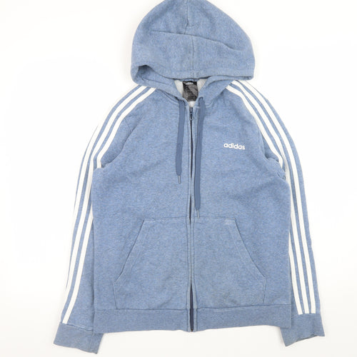 adidas Men's Blue Full Zip Hoodie Size L Sportswear
