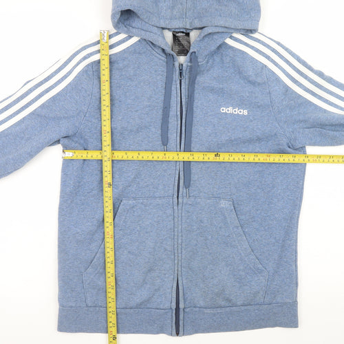 adidas Men's Blue Full Zip Hoodie Size L Sportswear