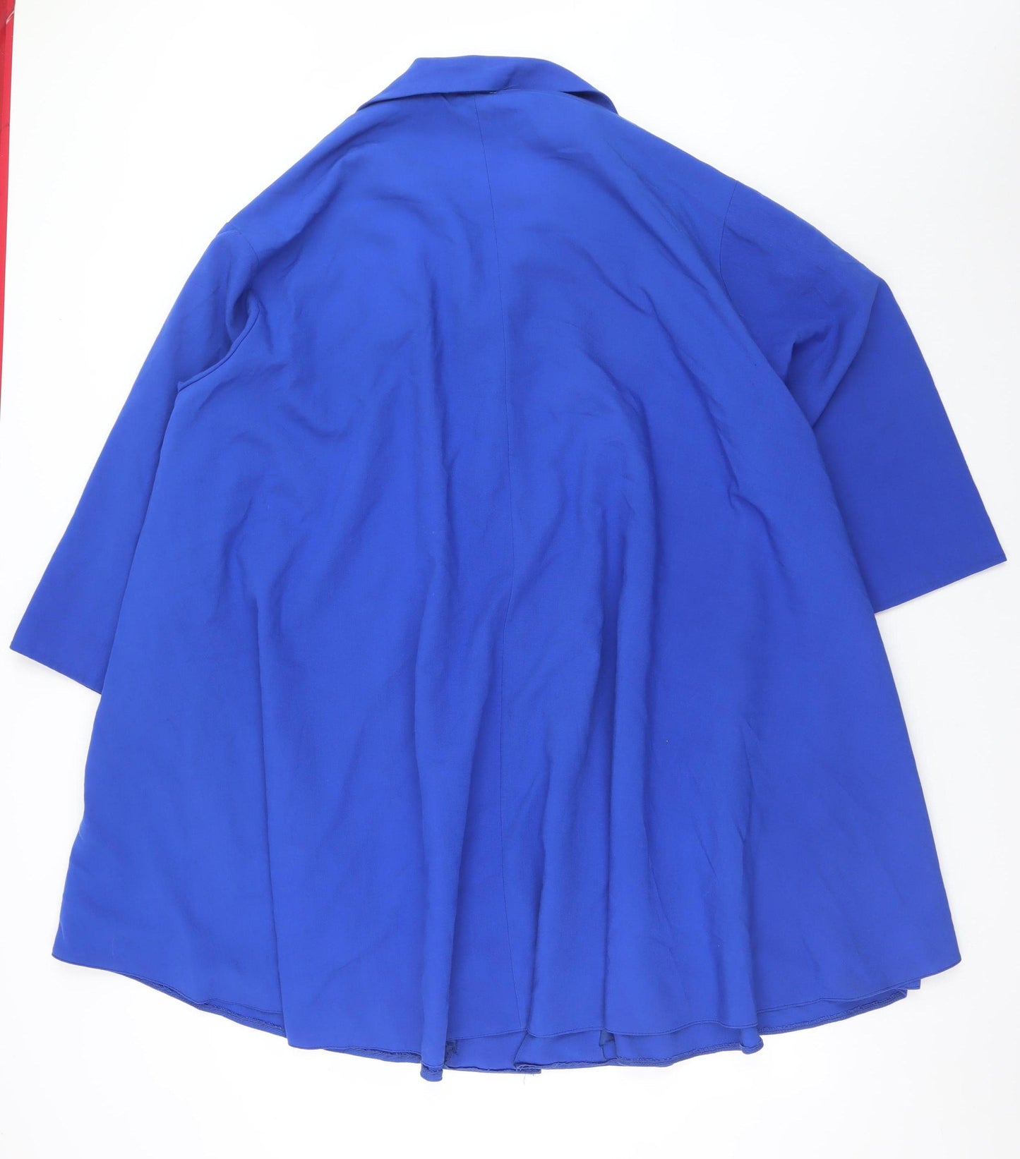 Caprice Women's Blue Silk Vintage 3/4 Sleeve Button Jacket Size 14