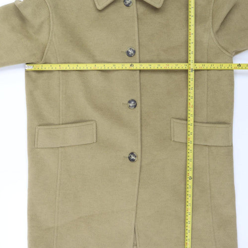 Marks and Spencer Women’s Beige Wool-Look Mid-Length Coat Size 14