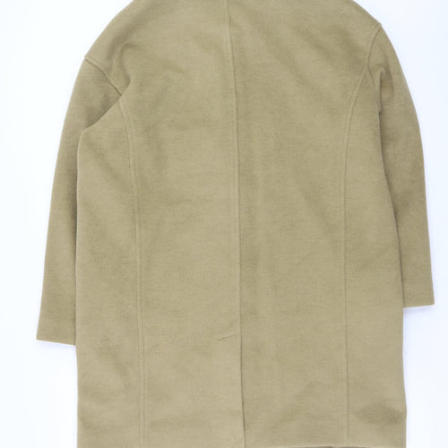 Marks and Spencer Women’s Beige Wool-Look Mid-Length Coat Size 14