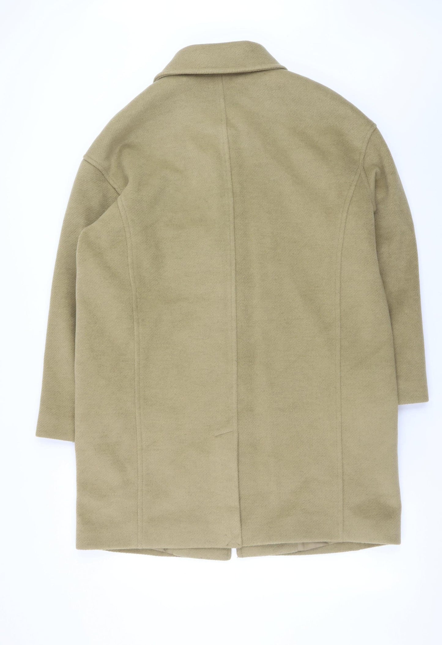 Marks and Spencer Women’s Beige Wool-Look Mid-Length Coat Size 14