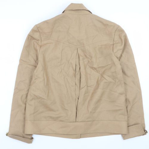 Riddella Girls Beige Wool Button-Up Jacket Size 14 Classic Style