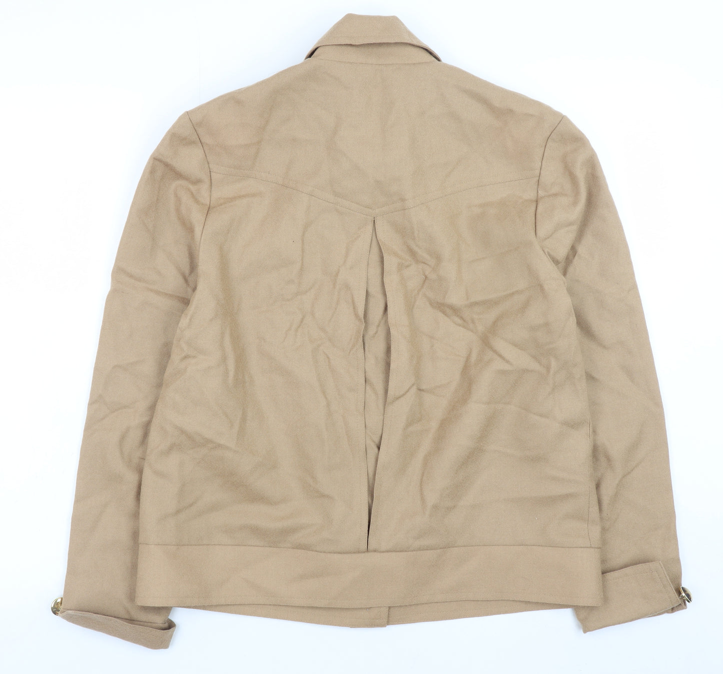 Riddella Girls Beige Wool Button-Up Jacket Size 14 Classic Style