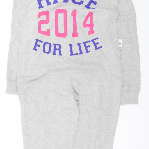 Race for Life Women’s Grey Hooded One Piece S Zip Lounge Wear