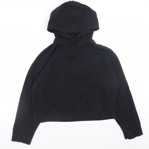 Zara Women Black M Pullover Hoodie Casual Sweatshirt
