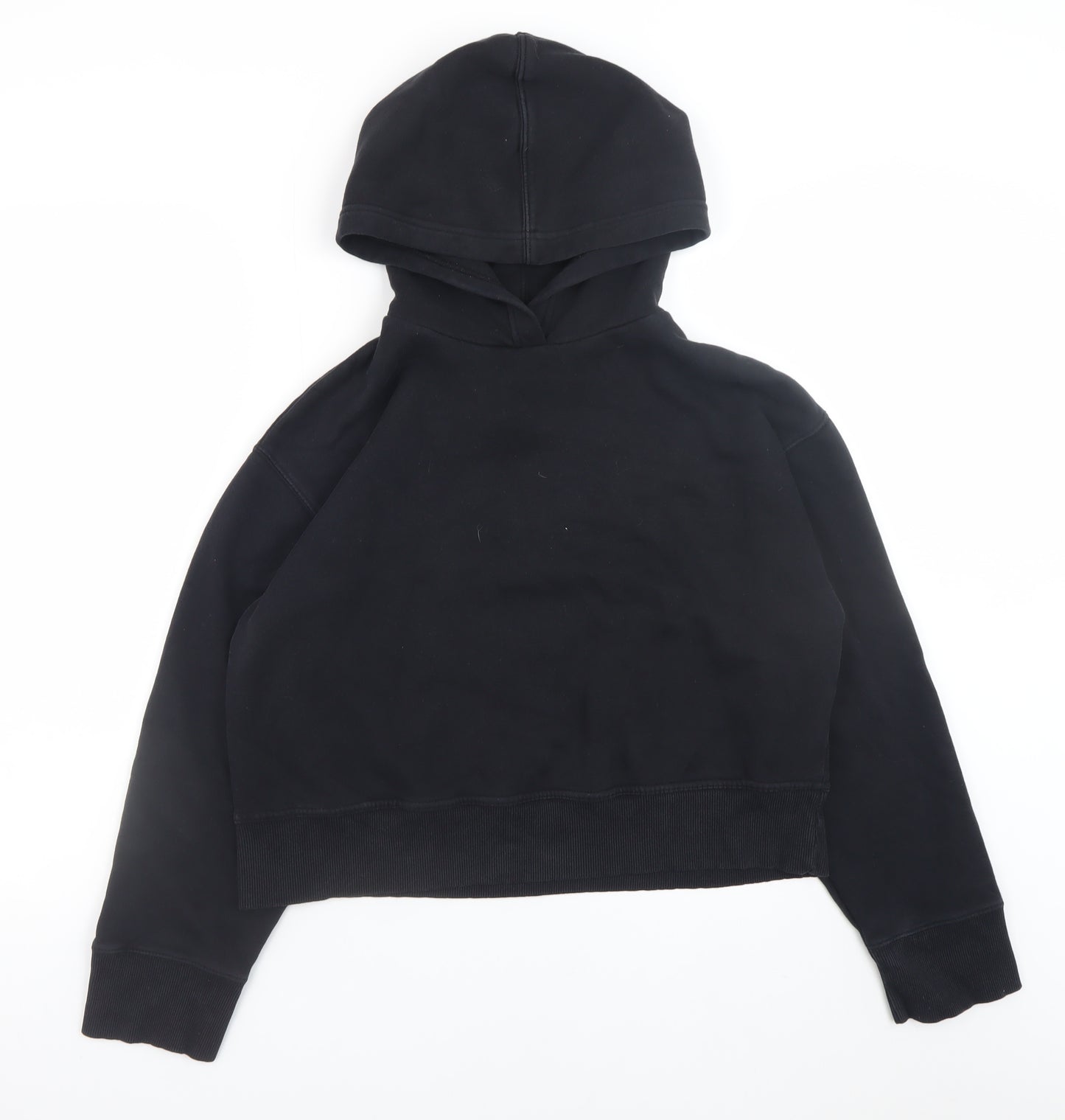 Zara Women Black M Pullover Hoodie Casual Sweatshirt