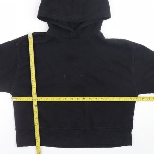 Zara Women Black M Pullover Hoodie Casual Sweatshirt