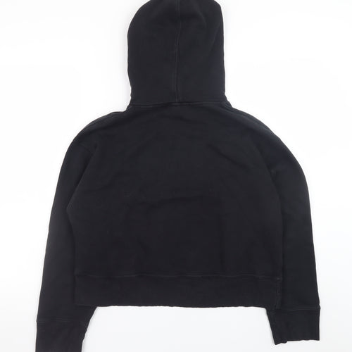 Zara Women Black M Pullover Hoodie Casual Sweatshirt