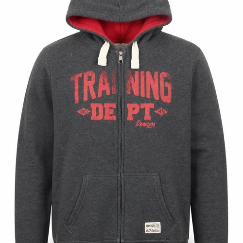 Domyos Men's Grey Full Zip Hoodie M Training Dept Athletic Sweatshirt