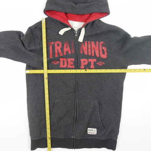 Domyos Men's Grey Full Zip Hoodie M Training Dept Athletic Sweatshirt