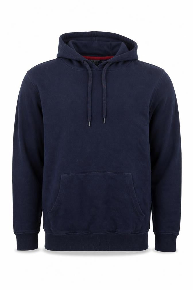 Front view of Mountain Warehouse Men's Blue Pullover Hoodie, size M