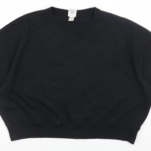 Victoria’s Secret PINK Women’s Black Short Sleeve Pullover Sweatshirt Size S