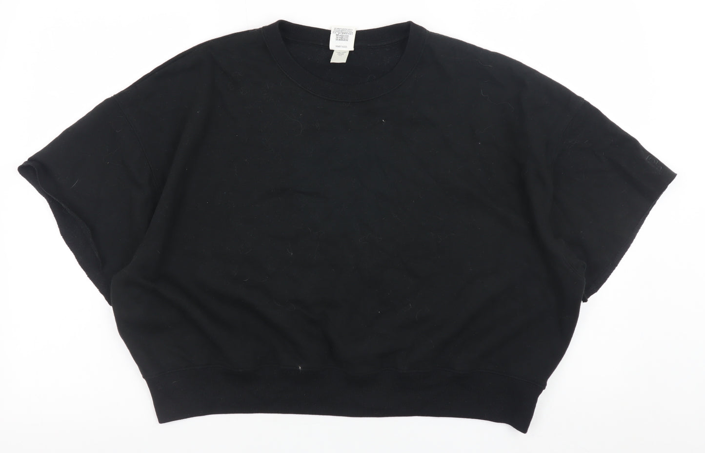 Victoria’s Secret PINK Women’s Black Short Sleeve Pullover Sweatshirt Size S