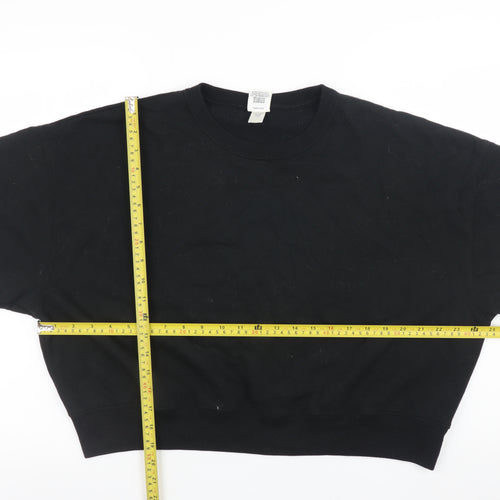 Victoria’s Secret PINK Women’s Black Short Sleeve Pullover Sweatshirt Size S
