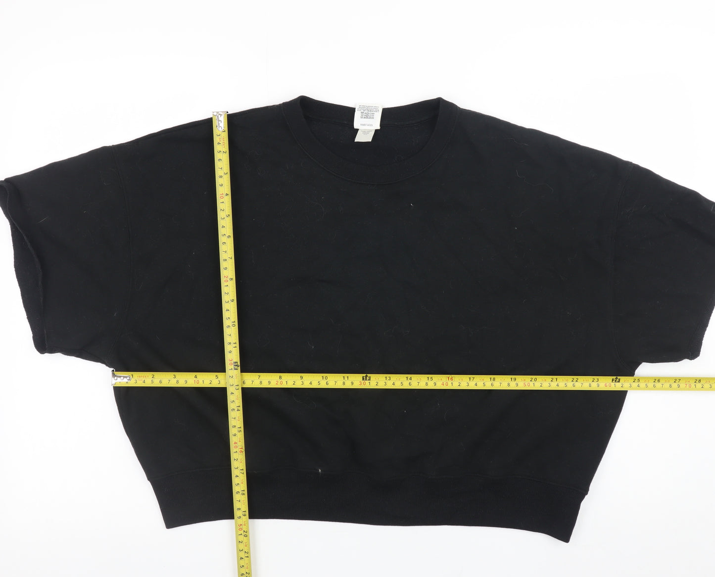 Victoria’s Secret PINK Women’s Black Short Sleeve Pullover Sweatshirt Size S