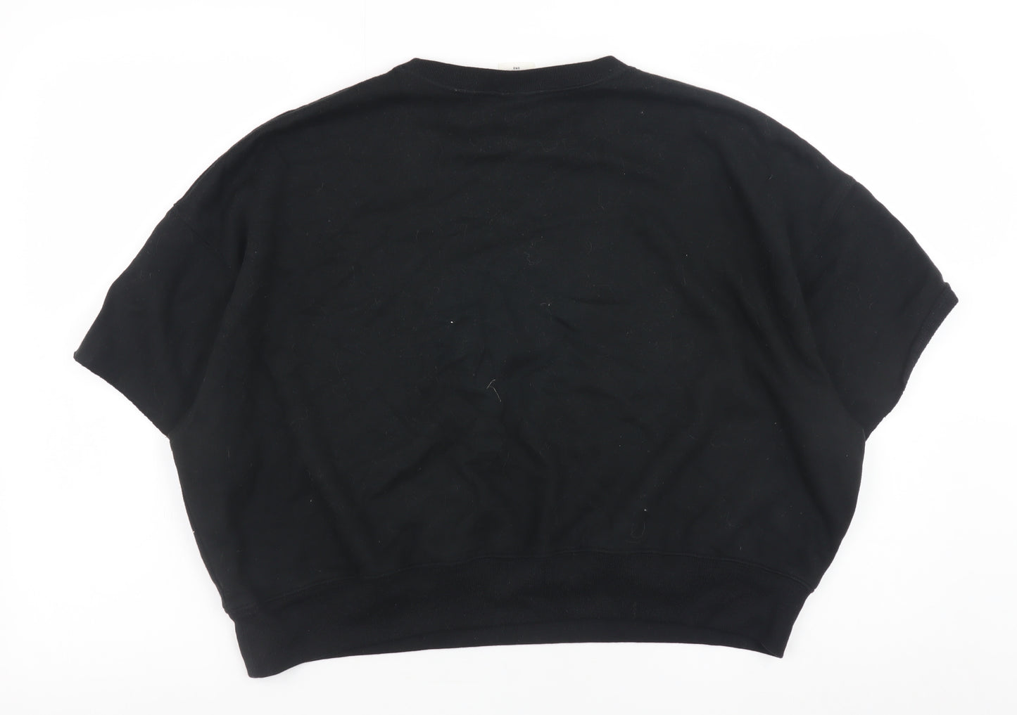 Victoria’s Secret PINK Women’s Black Short Sleeve Pullover Sweatshirt Size S