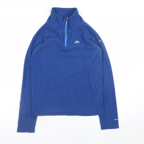 Trespass Boys Blue 11-12 Years Fleece 1/4 Zip Pullover Sweatshirt