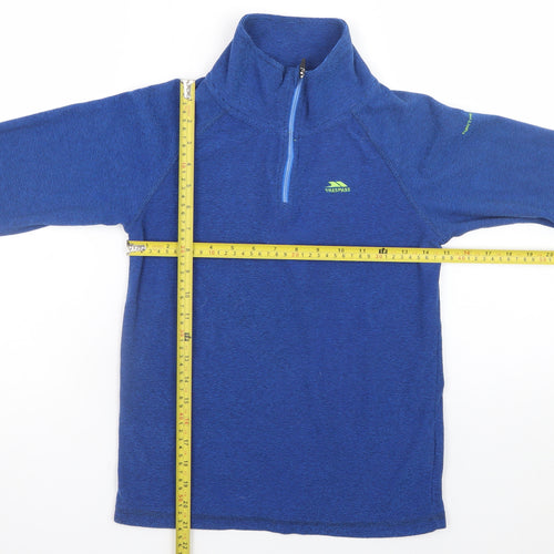 Trespass Boys Blue 11-12 Years Fleece 1/4 Zip Pullover Sweatshirt