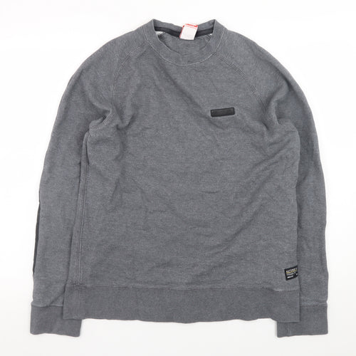 Nike Men's Grey Pullover Sweatshirt M Regular Fit Crew Neck Sports