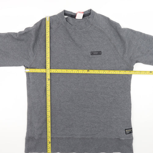 Nike Men's Grey Pullover Sweatshirt M Regular Fit Crew Neck Sports