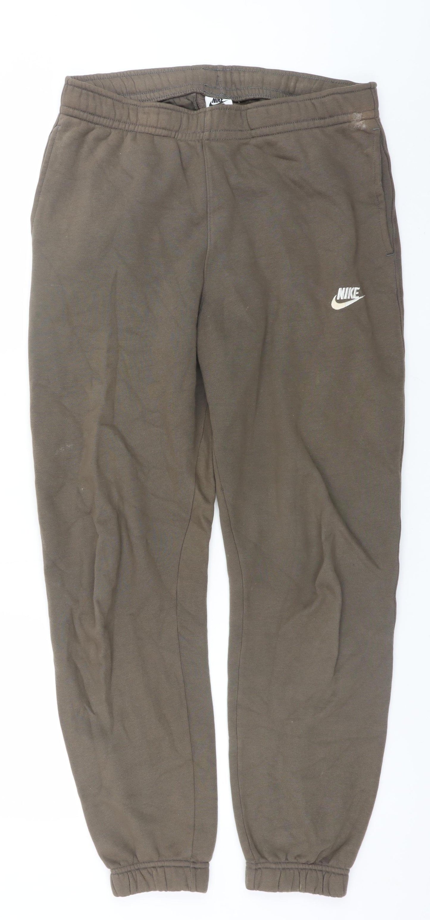 Nike Men's Brown Jogger Sweatpants Size M Elastic Waist Tapered Fit