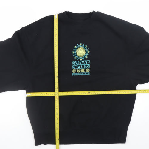 River Island Men's Black Graphic Pullover Sweatshirt Size S