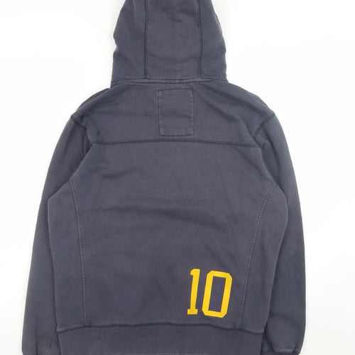 Crosshatch Men’s Blue Pullover Hoodie Medium Graphic Print