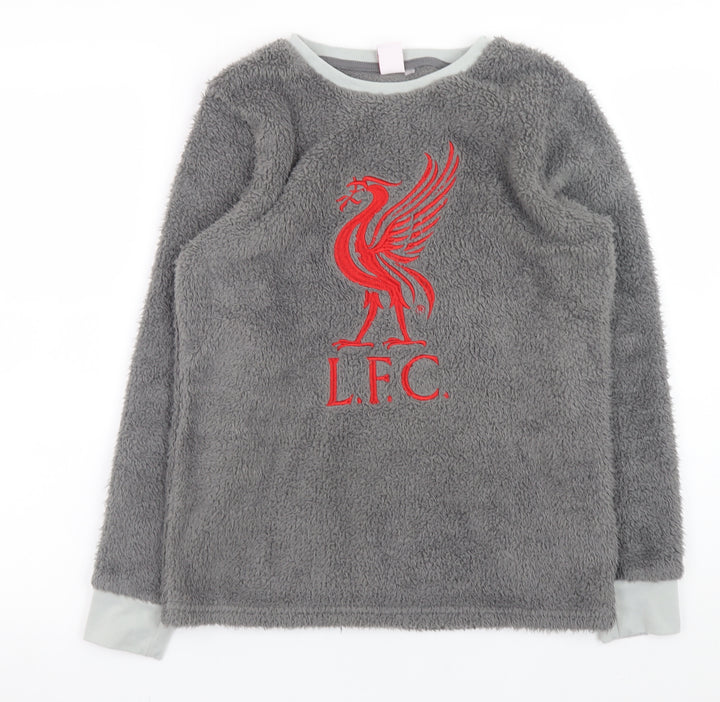Pyjamas.com Boys Grey LFC Fleece Long Sleeve Pyjama Top 12-13 Years